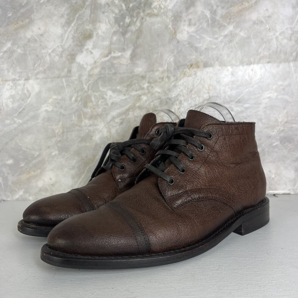 Thursday Boot Company Everyday Cap Toe Boots Men's 9 US Brown Leather Lace Up